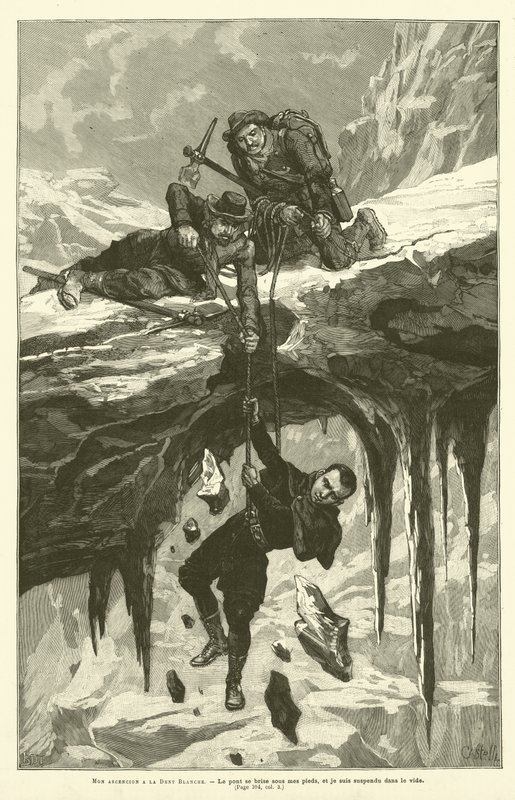 Mon Ascencion A La Dent Blanche（雕版印刷）。 作者 法语学校