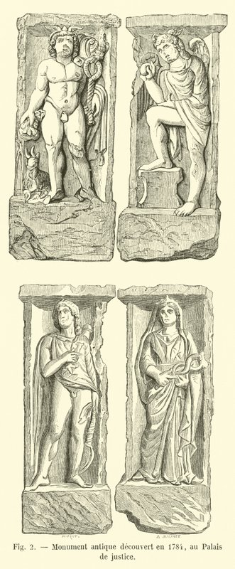 古代纪念碑于1784年在法院大楼发现 作者 法语学校