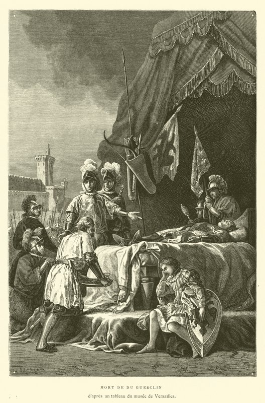 Mort de du Guesclin (engraving) 作者 法语学校
