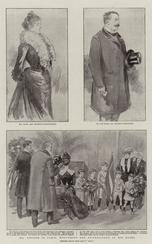 Mr Kruger in Paris, welcoming the Ex-President at his Hotel (litho) 作者 法语学校