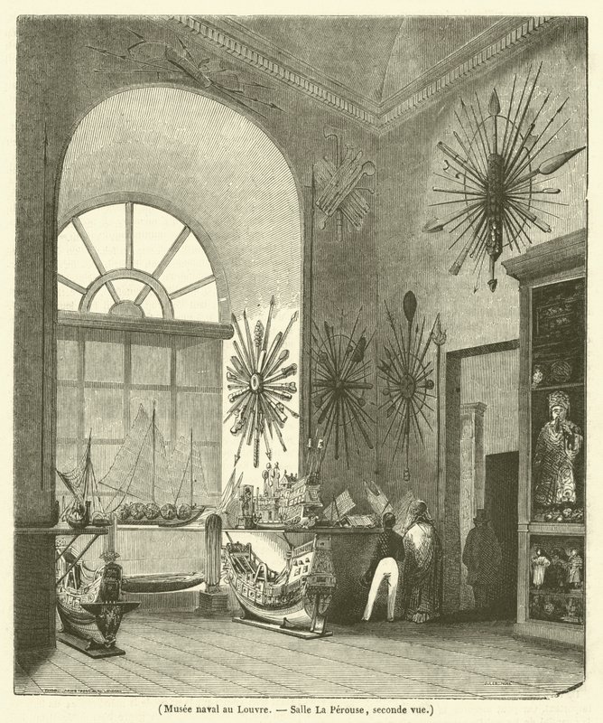 卢浮宫海军博物馆，Salle La Perouse，第二视图（雕刻） 作者 法语学校