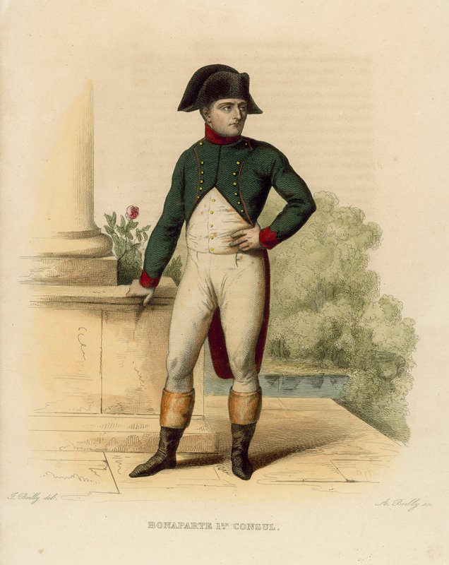 Napoleon Bonaparte (coloured engraving) 作者 法语学校