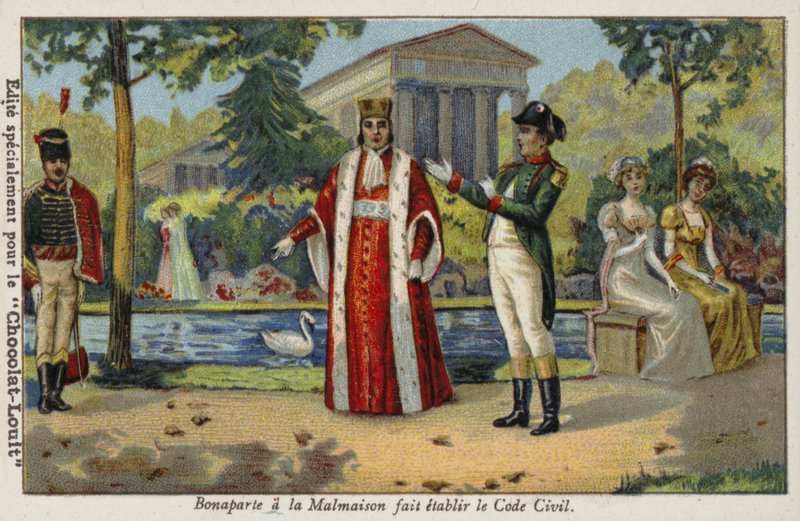 Napoleon Bonaparte于1804年在法国Chateau de Malmaison建立拿破仑法典 作者 法语学校