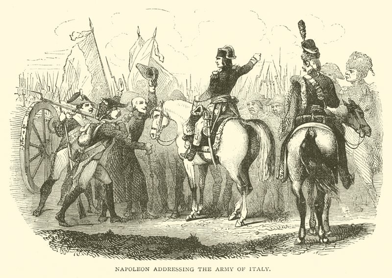 Napoleon addressing the Army of Italy (engraving) 作者 法语学校
