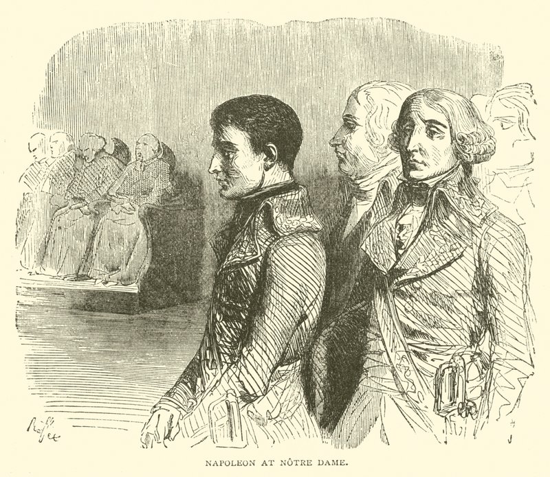 Napoleon at Notre Dame (engraving) 作者 法语学校