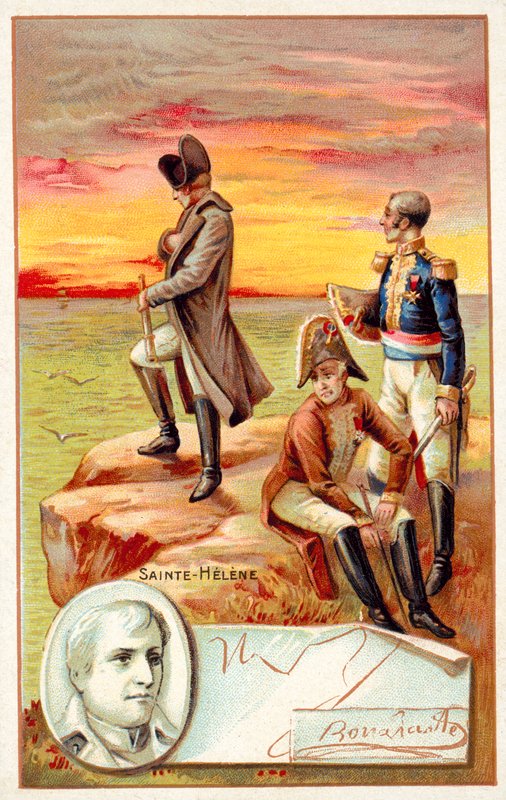 流放圣赫勒拿岛的拿破仑 (chromolitho) 作者 法语学校
