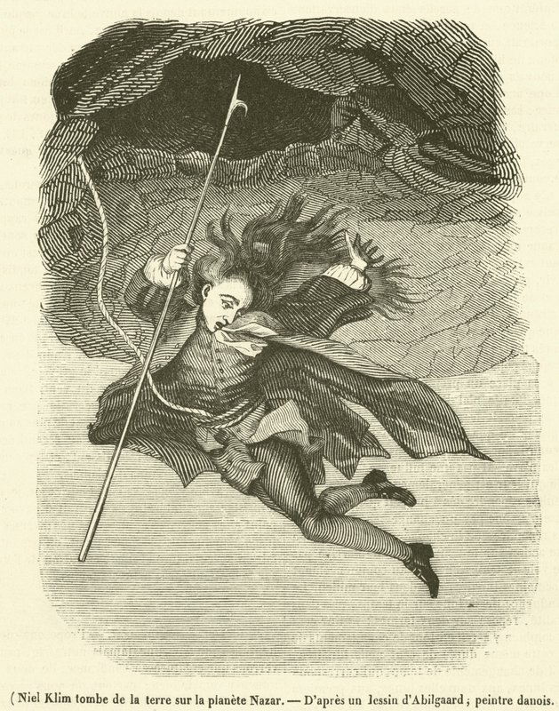 Niel Klim tombe de la terre sur la planete Nazar (engraving) 作者 法语学校