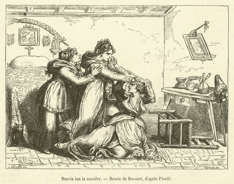 Nuccia bat la sorciere（雕刻） 作者 法语学校