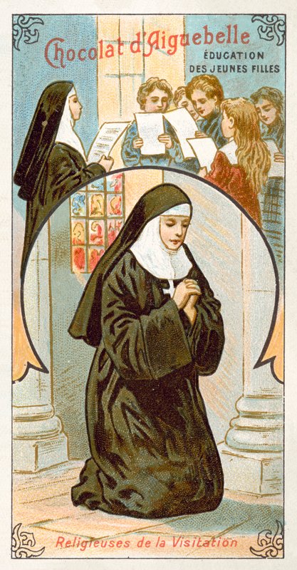 Nuns of the Order of the Visitation of Holy Mary (chromolitho) 作者 法语学校