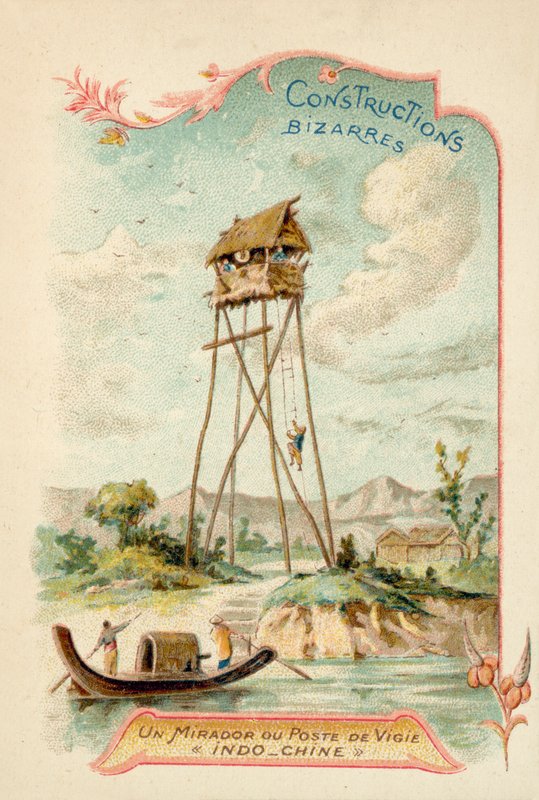Observation tower, Indochina (chromolitho) 作者 法语学校