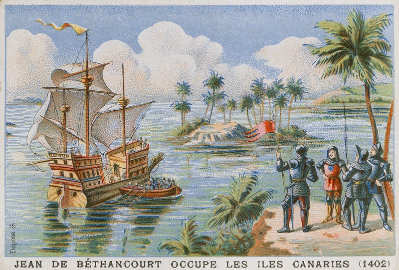 由Jean de Bethencourt占领加那利群岛，1402年 作者 法语学校