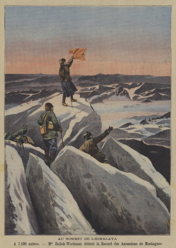 On a Himalayan summit (colour litho) 作者 法语学校