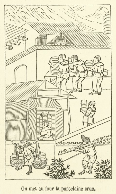 我们将生瓷放入烤箱（雕刻） 作者 法语学校