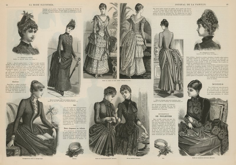 来自 La Mode Illustree 的页面 作者 法语学校