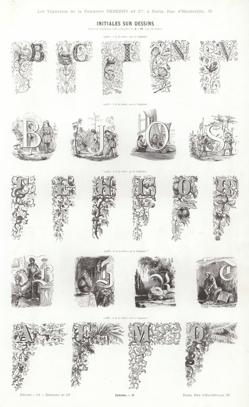 来自 Vignettes Typographiques 的页面（雕刻） 作者 法语学校