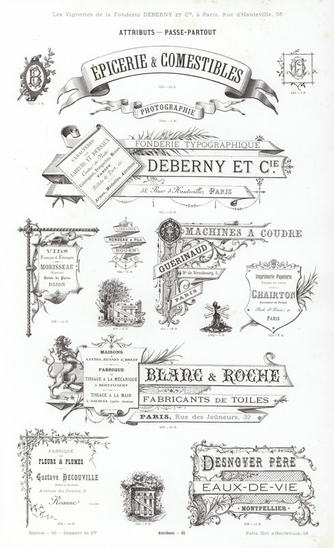 Page from Vignettes Typographiques (engraving) 作者 法语学校