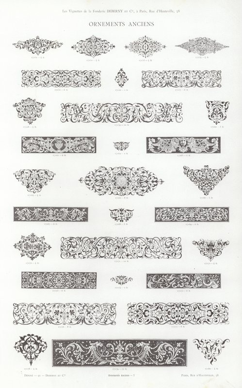 来自 Vignettes Typographiques 的页面（雕刻） 作者 法语学校