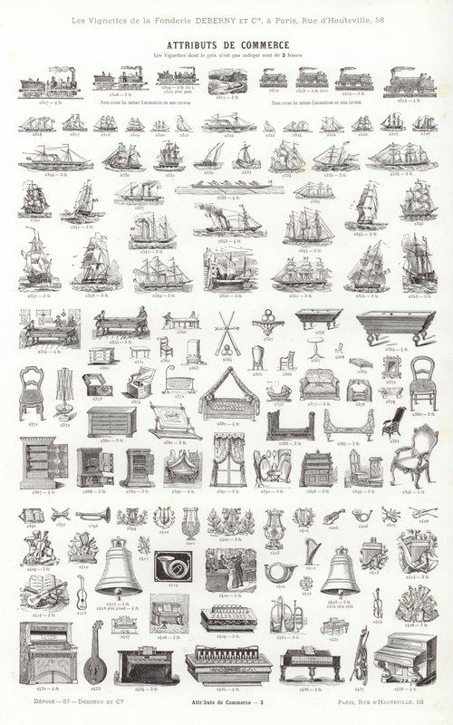 来自 Vignettes Typographiques 的页面（雕刻） 作者 法语学校