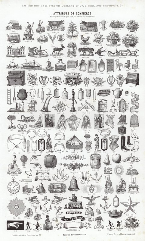 来自 Vignettes Typographiques 的页面（雕刻） 作者 法语学校