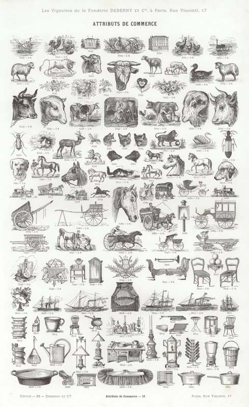 来自 Vignettes Typographiques 的页面（雕刻） 作者 法语学校