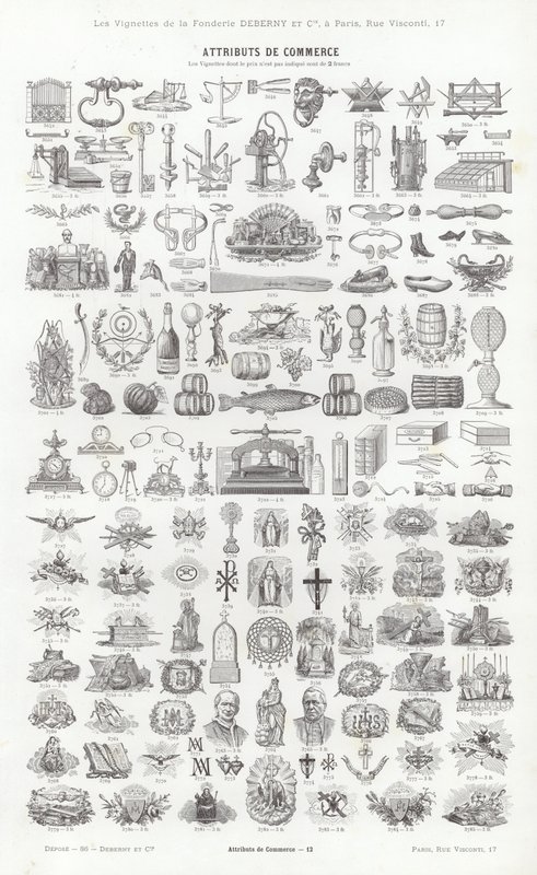 来自 Vignettes Typographiques 的页面（雕刻） 作者 法语学校