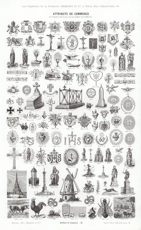 来自 Vignettes Typographiques 的页面（雕刻） 作者 法语学校