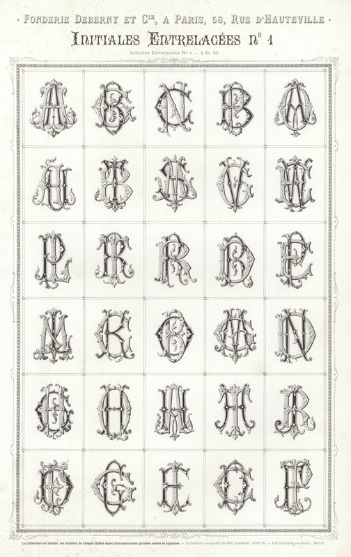来自 Vignettes Typographiques 的页面（雕刻） 作者 法语学校