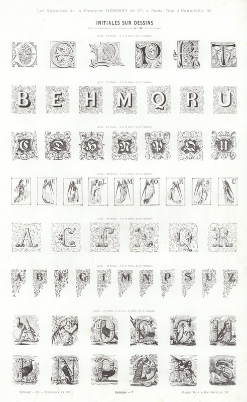 来自Vignettes Typographiques的页面（雕刻）。 作者 法语学校