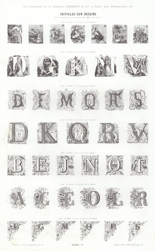 来自 Vignettes Typographiques 的页面（雕刻） 作者 法语学校