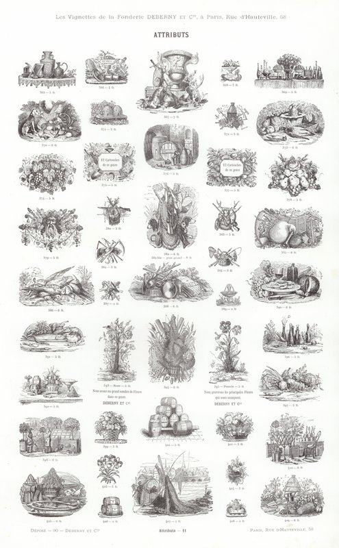 来自Vignettes Typographiques的页面（雕刻）。 作者 法语学校