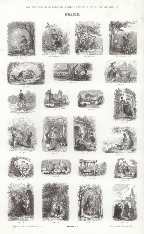 来自 Vignettes Typographiques 的页面（雕刻） 作者 法语学校