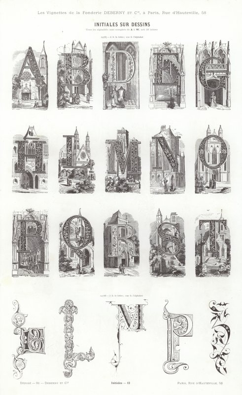 来自 Vignettes Typographiques 的页面（雕刻） 作者 法语学校
