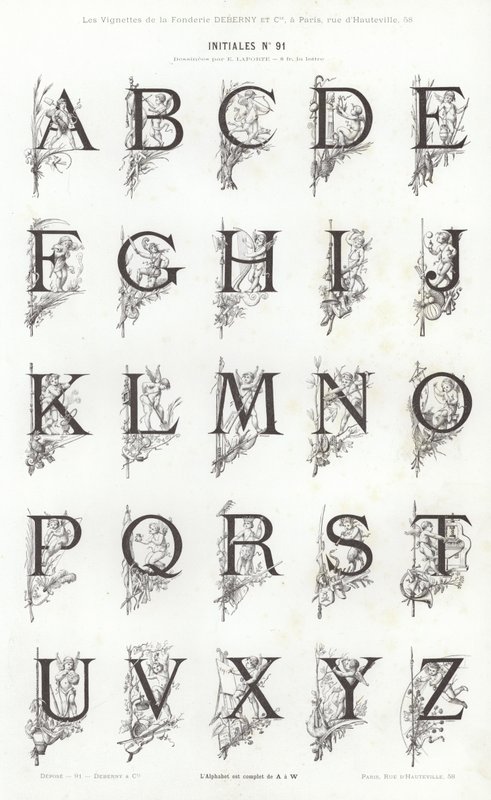 来自 Vignettes Typographiques 的页面（雕刻） 作者 法语学校