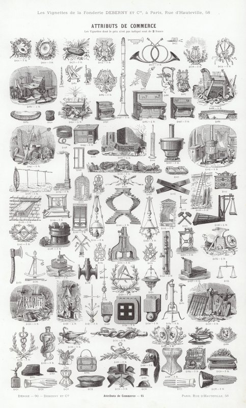 来自 Vignettes Typographiques 的页面（雕刻） 作者 法语学校