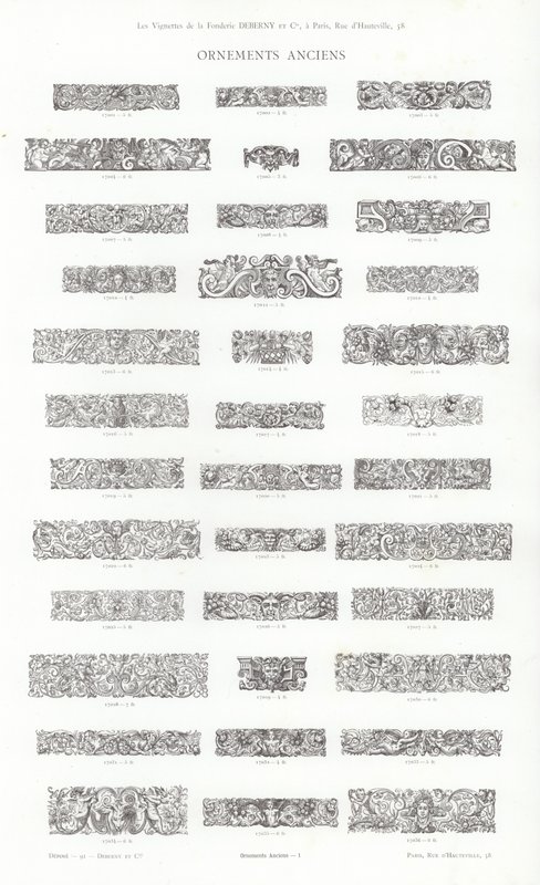 来自 Vignettes Typographiques 的页面（雕刻） 作者 法语学校