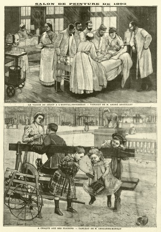 1895年巴黎沙龙上展出的画作（雕刻）。 作者 法语学校