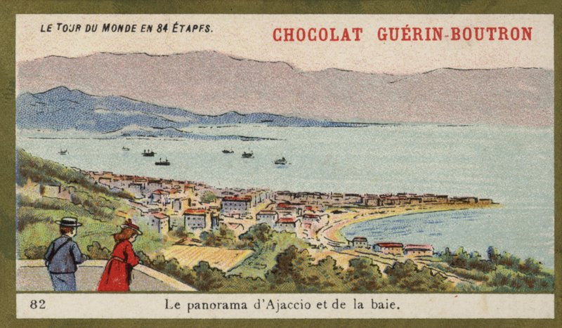 Panorama of Ajaccio and the bay (chromolitho) 作者 法语学校