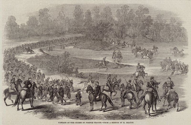 Passage of the Chiese by French Troops (engraving) 作者 法语学校