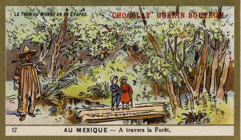 穿过森林，墨西哥（chromolitho）。 作者 法语学校