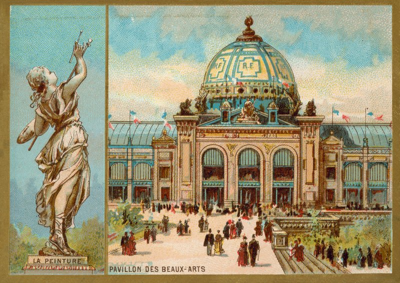Pavilion of Fine Arts, Exposition Universelle, Paris (chromolitho) 作者 法语学校