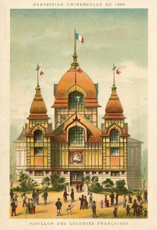 法国殖民地馆，1889年世界博览会，巴黎 作者 法语学校
