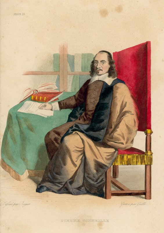 Pierre Corneille (coloured engraving) 作者 法语学校