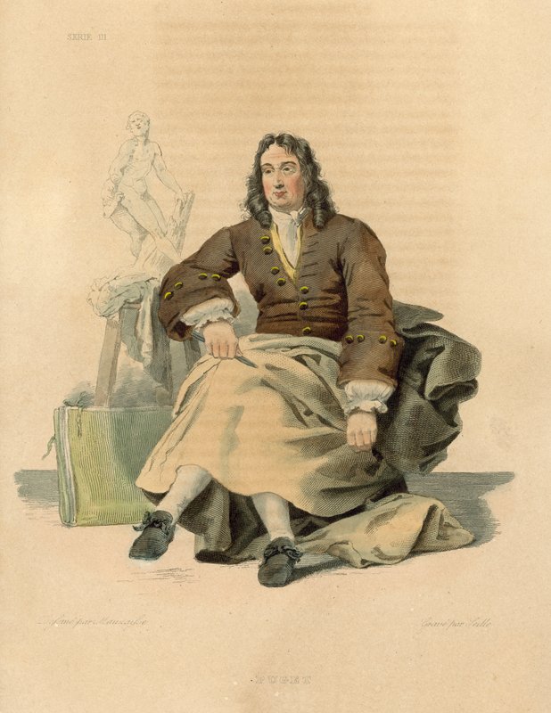 Pierre Puget (coloured engraving) 作者 法语学校