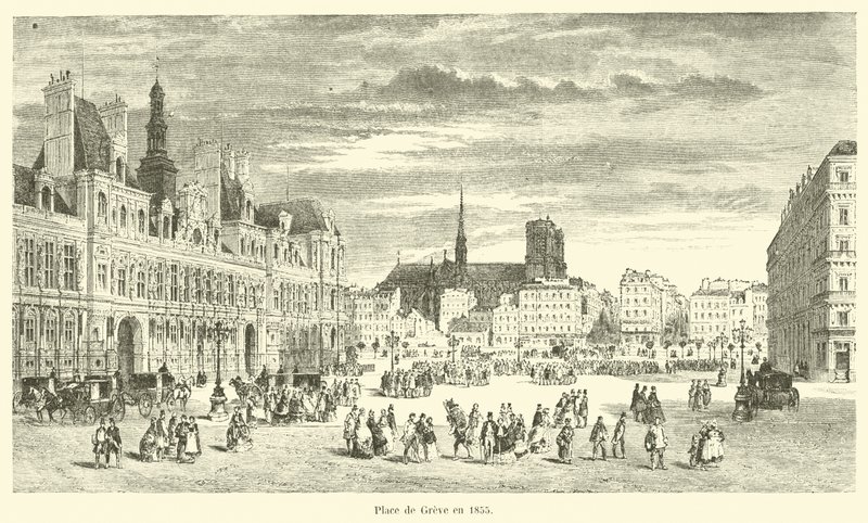 Place de Greve于1855年 作者 法语学校