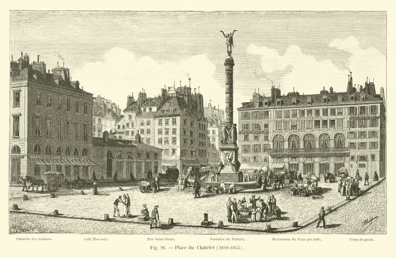 Place du Chatelet，1820-1855 作者 法语学校