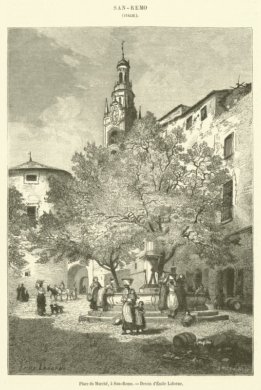 Place du Marche，圣雷莫（雕刻） 作者 法语学校