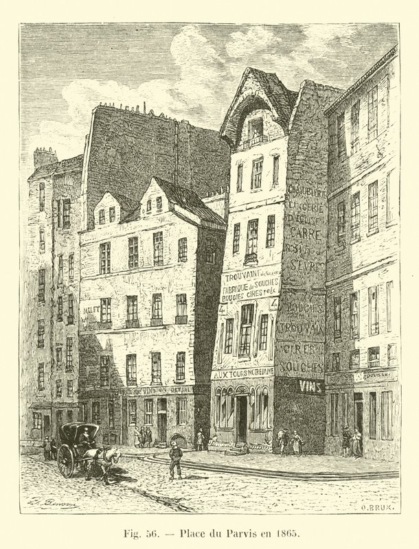 Place du Parvis于1865年 作者 法语学校