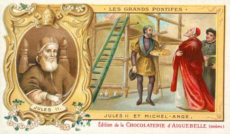Pope Julius II with Michelangelo 作者 法语学校