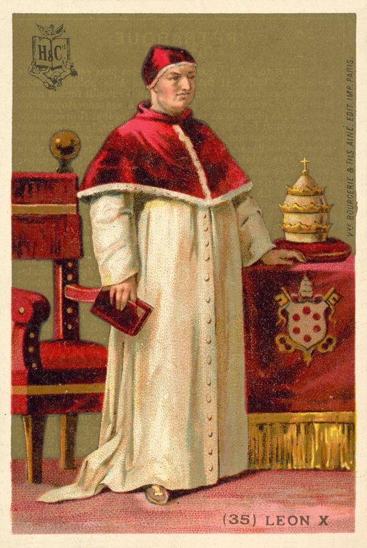 Pope Leo X (chromolitho) 作者 法语学校
