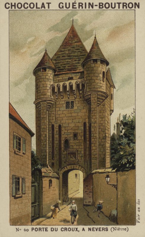 Porte du Croux，在Nevers，Nievre 作者 法语学校